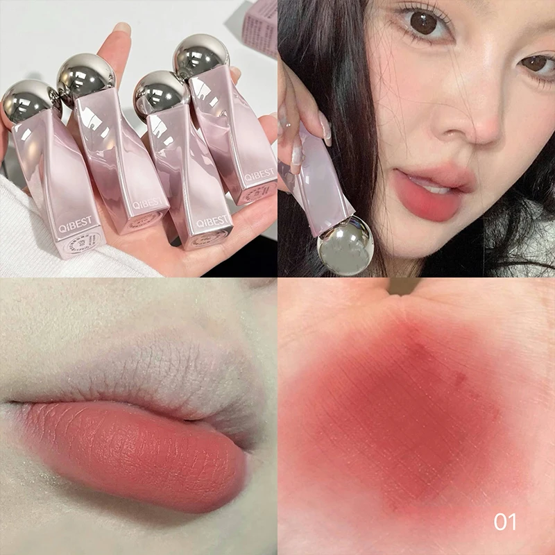 Matte Velvet Lip Tint Long Lasting - QIBEST Batom Líquido Matte Aveludado à