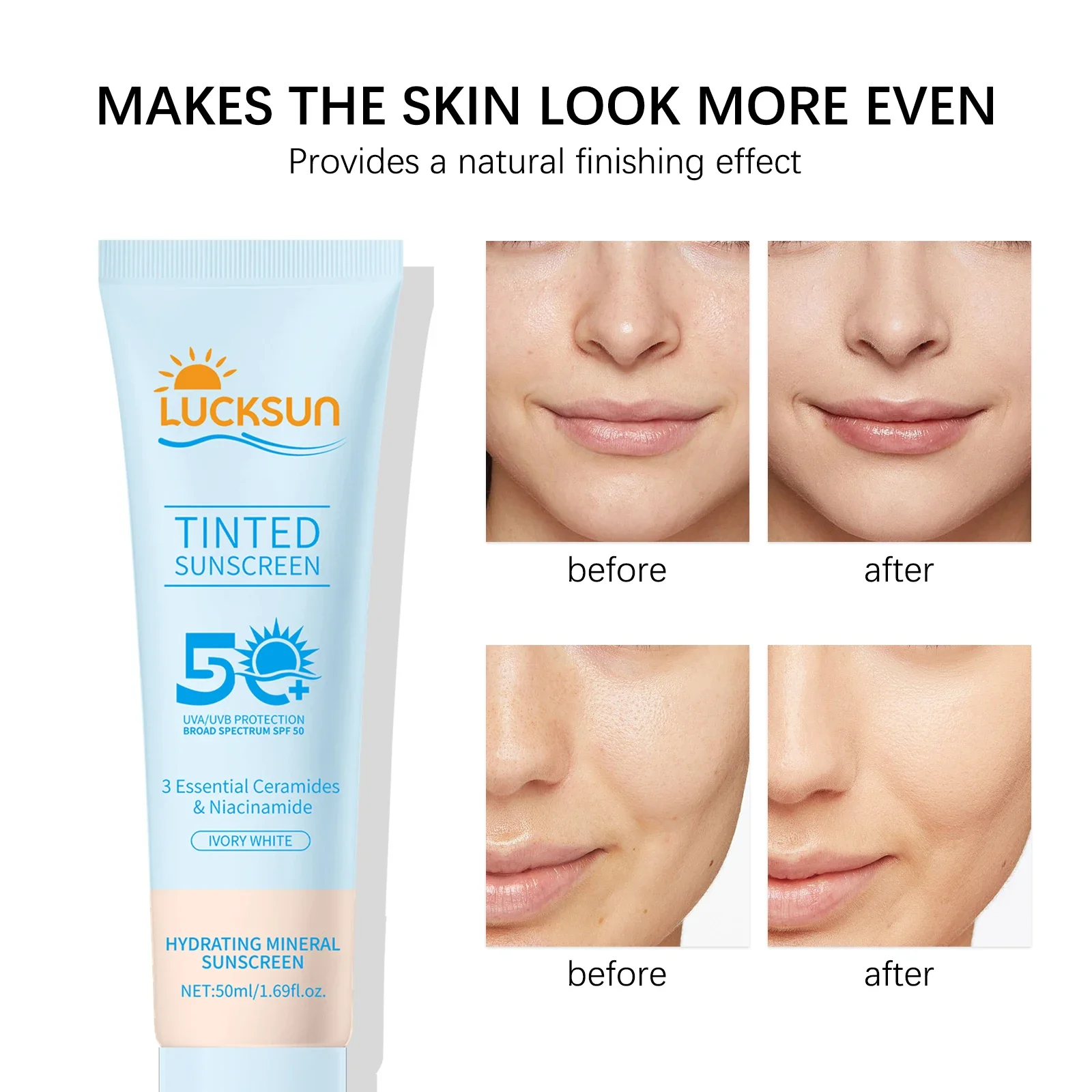Spf 50 Waterproof Sunscreen - Creme Protetor Solar SPF50+. Oferece proteção