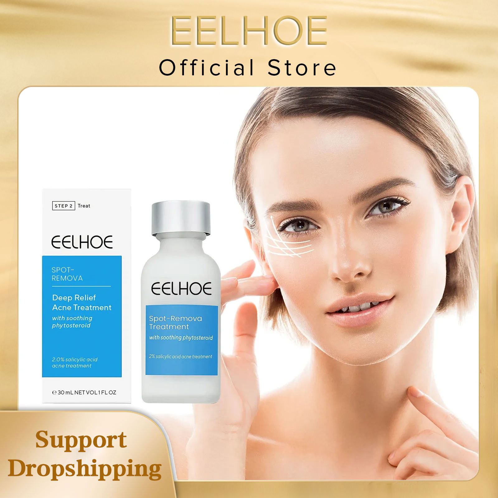 Salicylic Acid Blackhead Remover - Eelhoe acne tratamento loção ácido salicílico