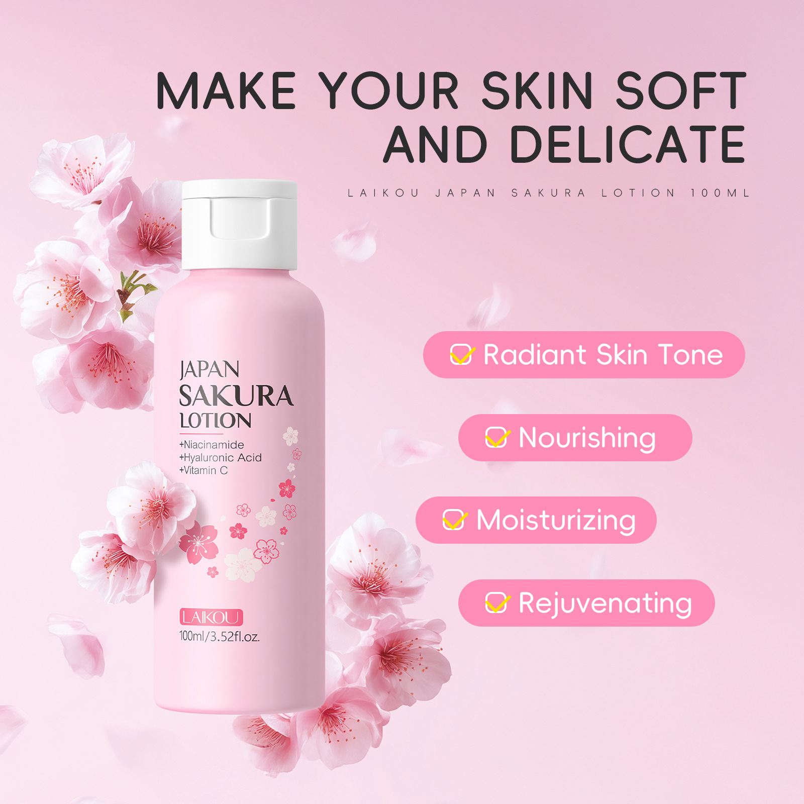 LAIKOU Loção Sakura 100ml Essê - Niacinamide Pore Shrinking Essence avaliação e preço