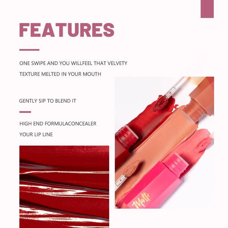 1 peça de matiz labial de velu - Matte Velvet Lip Tint Long Lasting avaliação e preço