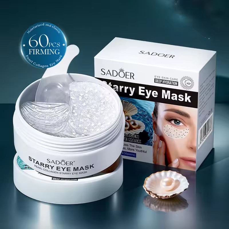 60 pçs sadoer pérola cristal c - Collagen Under Eye Patches avaliação e preço