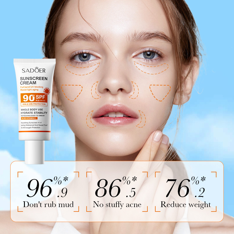 Sadoer Creme Protetor Solar Co - Spf 50 Waterproof Sunscreen avaliação e preço