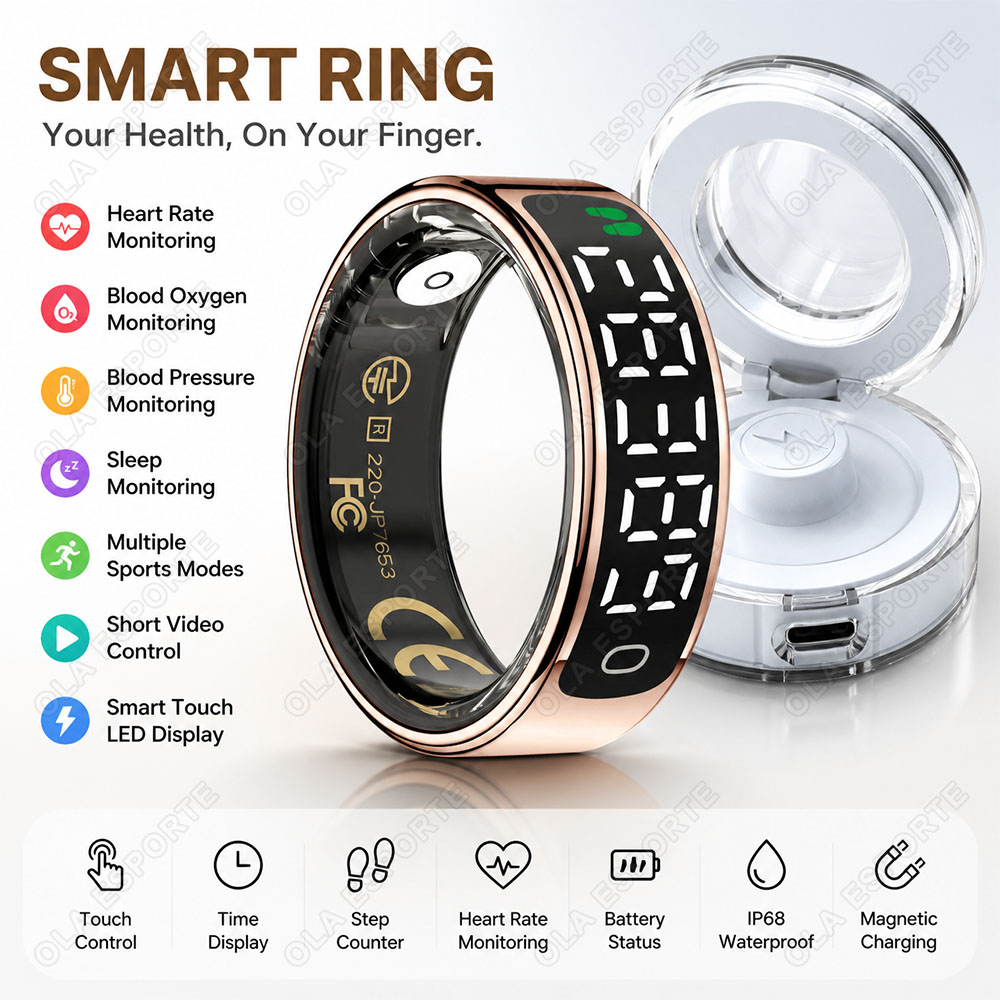 Anel Inteligente com Estojo de - Health Monitors avaliação e preço