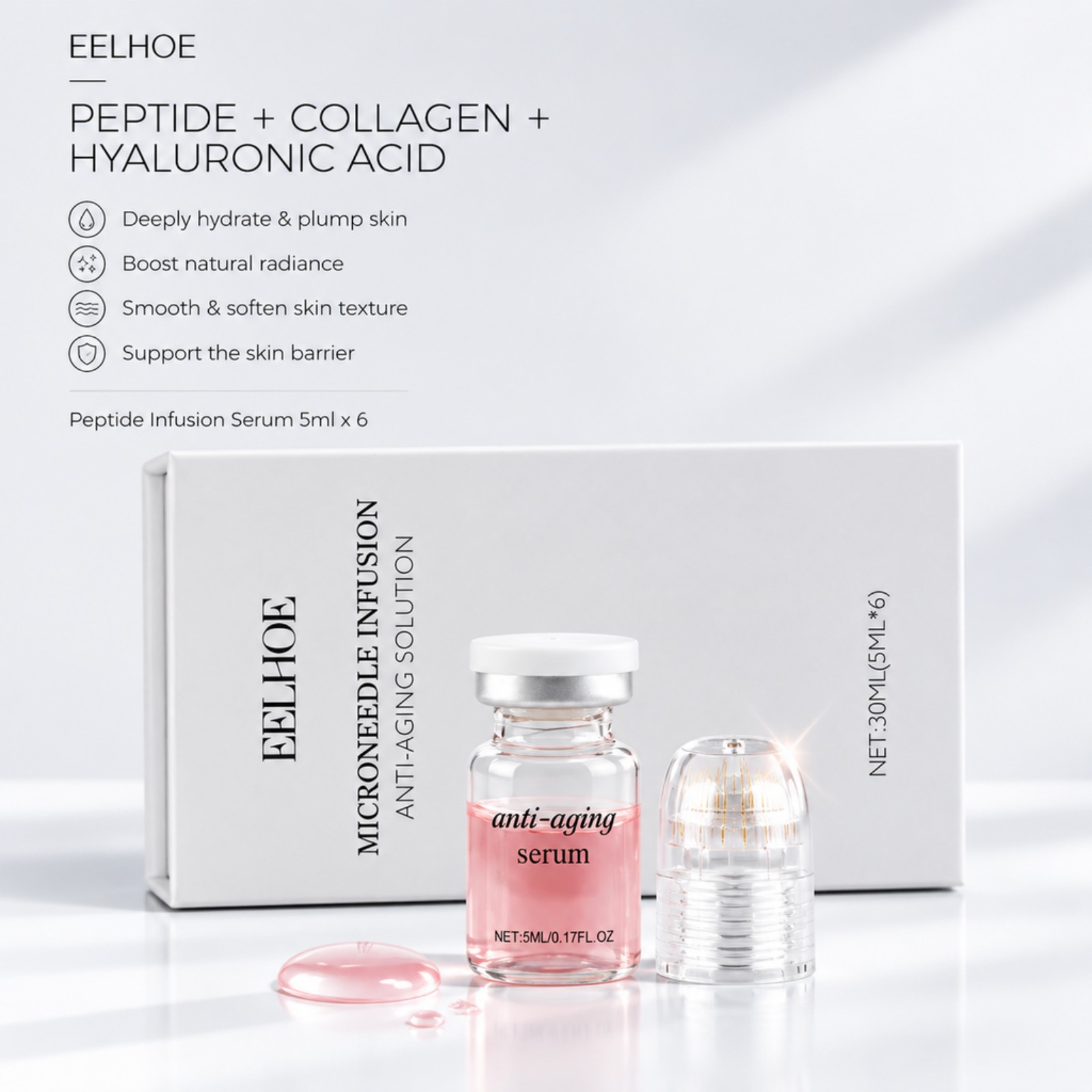 Kit de Sérum com Microagulhas  - Hyaluronic Acid Facial Serum avaliação e preço